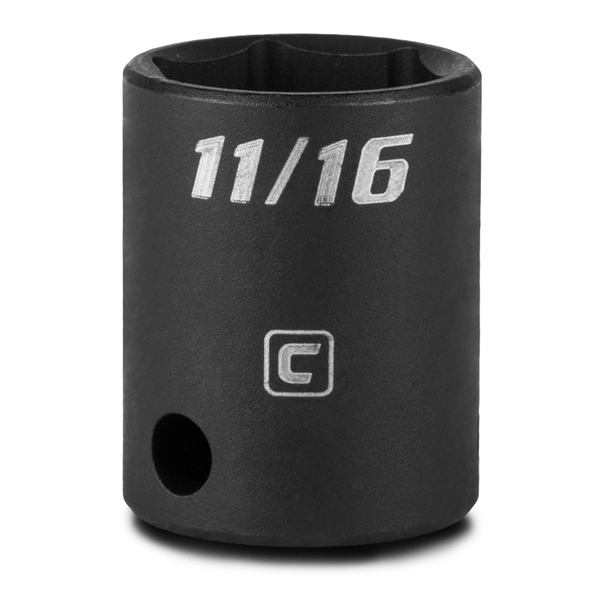 Capri Tools 3/8 in Drive 11/16 in 6-Point SAE Shallow Impact Socket 5-3056